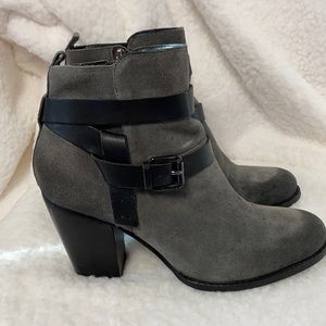 Ivanka Trump gray heeled booties